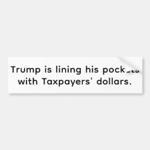 Autocollant De Voiture Trump se remplissant les poches Hankamer Artjunkha