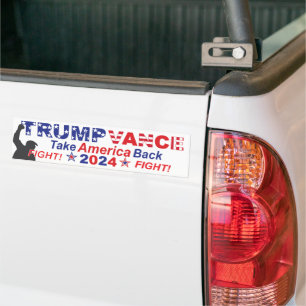 AUTOCOLLANT DE VOITURE TRUMP VANCE 2024