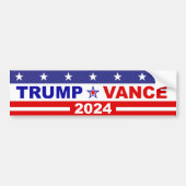 AUTOCOLLANT DE VOITURE TRUMP VANCE 2024 (Devant)