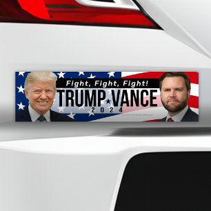 Autocollant De Voiture Trump Vance 2024 Fight Fight Cote Photo