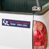 Autocollant De Voiture Trump Vance 2024 Fist Pump Fight Fight (Sur camion)