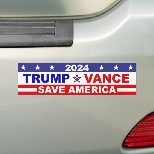 AUTOCOLLANT DE VOITURE TRUMP VANCE 2024 SAVE AMERICA (En voiture)