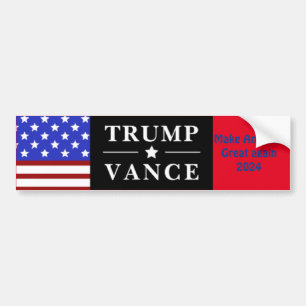Autocollant De Voiture Trump Vance personnalisée 2024