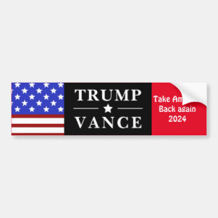 Autocollant De Voiture Trump Vance personnalisée 2024