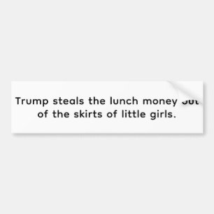 Autocollant De Voiture Trump vole l'argent du déjeuner Hankamer Artjunkh