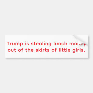 Autocollant De Voiture Trump vole l'argent du déjeuner Hankamer Artjunkha