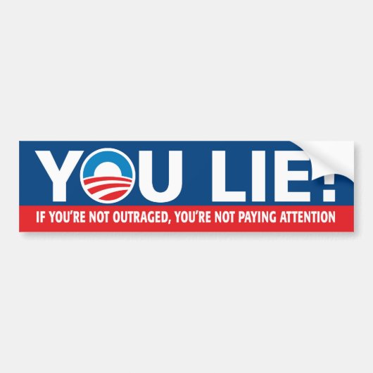 Autocollant De Voiture TU MENS ! Sticker Nobama Bumper (Devant)
