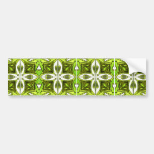 Autocollant De Voiture Tuiles de coeur inspirées par vert d'Azulejos de