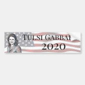 Autocollant De Voiture Tulsi Gabbard pour le candidat à la présidentielle (Devant)