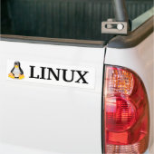 Autocollant De Voiture Tux avec Linux (Sur camion)