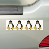 Autocollant De Voiture tux le pingouin de logo de Linux (En voiture)