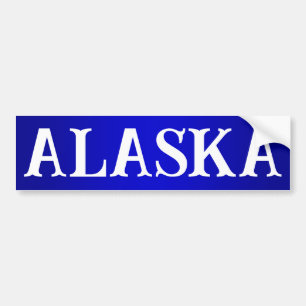 Autocollant De Voiture Typographie de l'Alaska Dégradé bleu