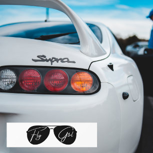 Autocollant De Voiture Typographie minimaliste, Lunettes de soleil Aviato