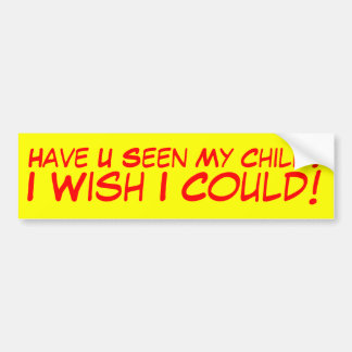 Autocollant De Voiture U ont-ils vu mon enfant ?
