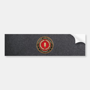 Autocollant De Voiture U.S. Marines: Second Lieutenant (USMC 2ndLt) [3D]