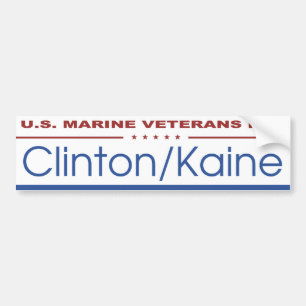 Autocollant De Voiture U.S. Vétérans marins pour Clinton/autocollant de