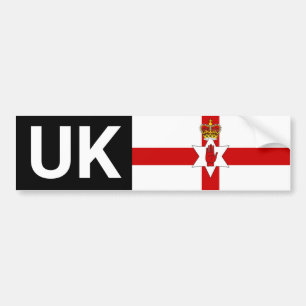 Autocollant De Voiture UK Car Sticker & North Ireland travel abroad