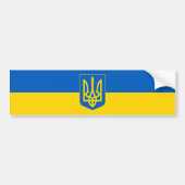Autocollant De Voiture Ukraine Drapeau trident bleu jaune ukrainien (Devant)