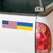 Autocollant De Voiture Ukraine Solidarité USA Drapeau américain (Sur camion)