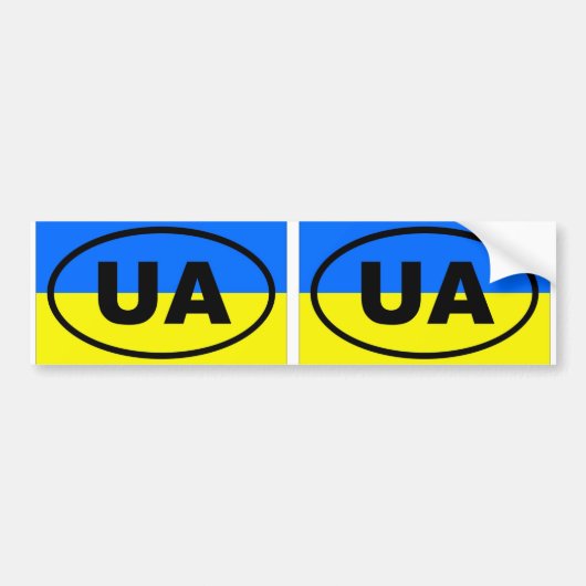 Autocollant De Voiture Ukraine UA Oval européen (Devant)