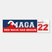 Autocollant De Voiture Ultra MAGA Red Wave A Commencé 2022 Midterms (Devant)