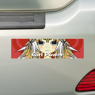Autocollant De Voiture Ultra mignonne Anime Girls -Girl Power- filles pui