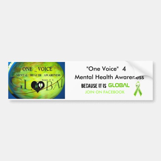 Autocollant De Voiture "Un adhésif pour pare-chocs de voix… (Devant)