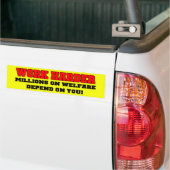 Autocollant De Voiture Un adhésif pour pare-chocs plus dur de travail (Sur camion)