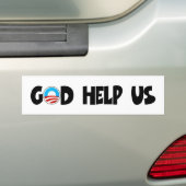 Autocollant De Voiture Un anti dieu d'Obama nous aident religieux (En voiture)