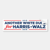 Autocollant De Voiture Un autre Dude Blanc pour Harris Walz 2024 (Devant)