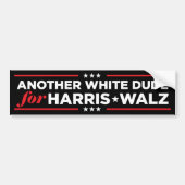 Autocollant De Voiture Un autre Dude Blanc pour Harris Walz 2024 (Devant)