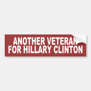 Autocollant De Voiture Un autre vétéran pour Hillary Clinton 2016