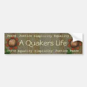 Autocollant De Voiture Un bumpersticker de la vie de quakers