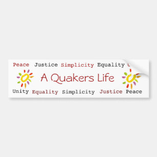 Autocollant De Voiture Un bumpersticker de la vie de quakers