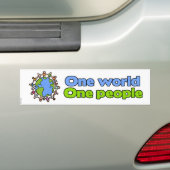 Autocollant De Voiture un bumpersticker de personnes du monde un (En voiture)