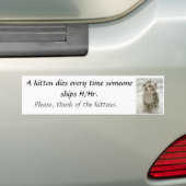 Autocollant De Voiture Un chaton meurt… (En voiture)