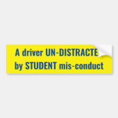Autocollant De Voiture Un conducteur ONU-DISTRAIT par l'ÉTUDIANT mis-- (Devant)