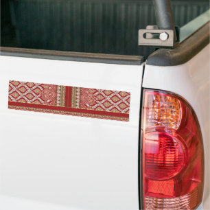 Autocollant De Voiture un design motif rouge et beige_