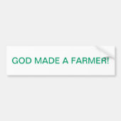 AUTOCOLLANT DE VOITURE UN DIEU A FAIT UN AGRICULTEUR (Devant)