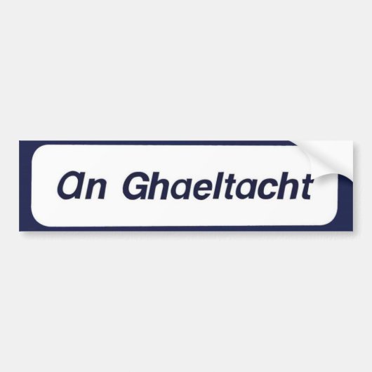 Autocollant De Voiture Un Ghaeltacht (Devant)