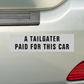 Autocollant De Voiture Un Tailgater payé ma voiture (En voiture)