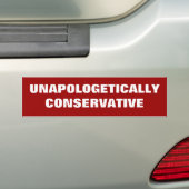 Autocollant De Voiture Unapologetically conservateur (En voiture)