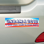 Autocollant De Voiture Unbama 2012 - Anti Obama (En voiture)