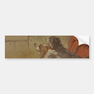 Autocollant De Voiture Une livre et un collie (deux chiens) (Animaux)