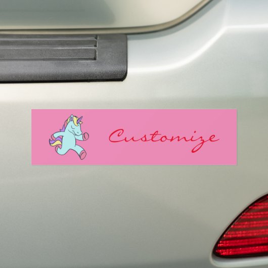 Autocollant De Voiture Unicorne Bleue Courant Thunder_Cove (En voiture)