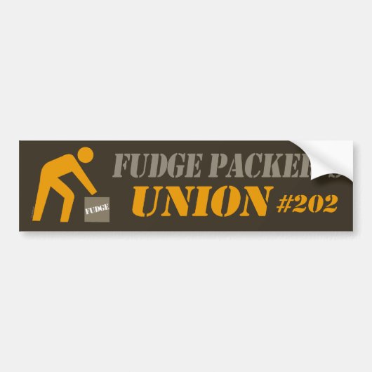 AUTOCOLLANT DE VOITURE UNION DE FUDGE PACKER (Devant)