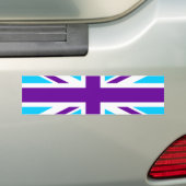 Autocollant De Voiture Union Jack violet Aqua (En voiture)