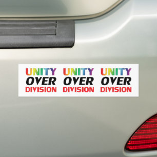 Autocollant De Voiture Unité sur division - orgueil lgbtq lgbt bumper