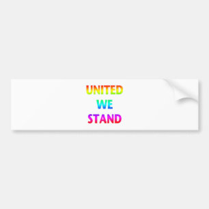 Autocollant De Voiture United We Stand Rainbow
