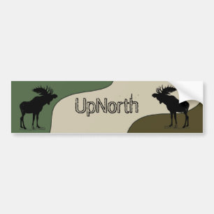 Autocollant De Voiture UpNorth Moose Silhouette Bumper Sticker